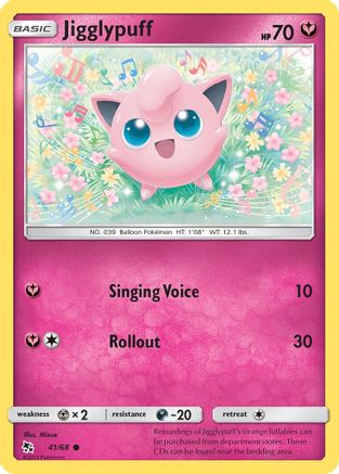 Jigglypuff 041/68  - Reverse Holofoil Hidden Fates