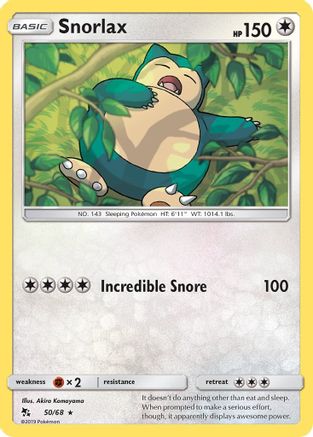 Snorlax 050/68  Hidden Fates