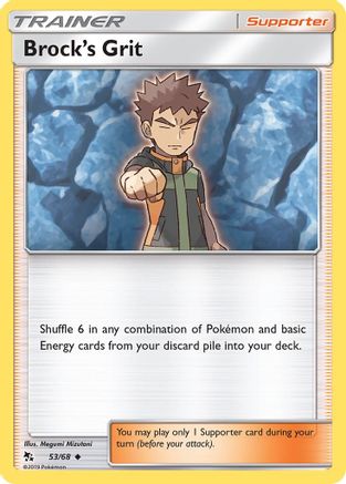 Brock's Grit 053/68  - Reverse Holofoil Hidden Fates