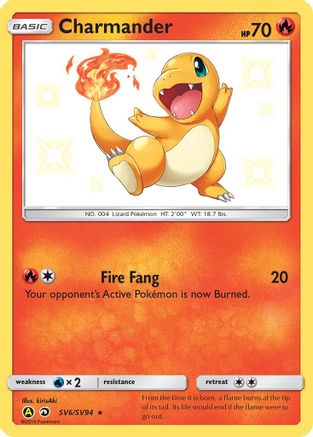 Charmander SV6/SV94  - Holofoil Hidden Fates Shiny Vault