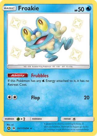 Froakie SV11/SV94  - Holofoil Hidden Fates Shiny Vault