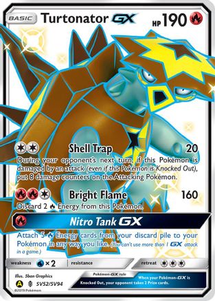 Turtonator GX SV52/SV94  - Holofoil Hidden Fates Shiny Vault