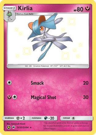 Kirlia SV35/SV94  - Holofoil Hidden Fates Shiny Vault