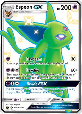 Espeon GX SV60  - Holofoil Hidden Fates Shiny Vault