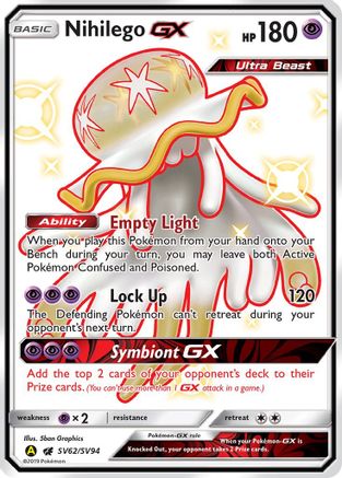 Nihilego GX SV62/SV94  - Holofoil Hidden Fates Shiny Vault
