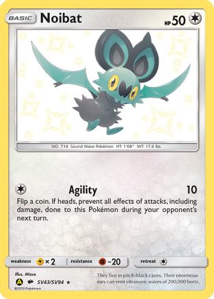 Noibat SV43/SV94  - Holofoil Hidden Fates Shiny Vault