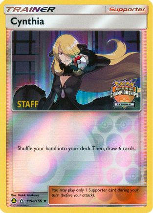 Cynthia (Regional Championships) [Staff] 119a/156  - Reverse Holofoil League & Championship Cards
