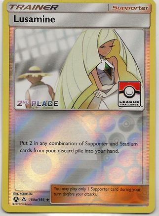 Lusamine (League Challenge) [2nd Place] 153a/156  - Reverse Holofoil League & Championship Cards