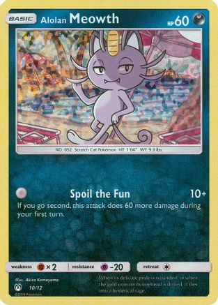 Alolan Meowth 010/12  - Holofoil McDonalds Promos 2019