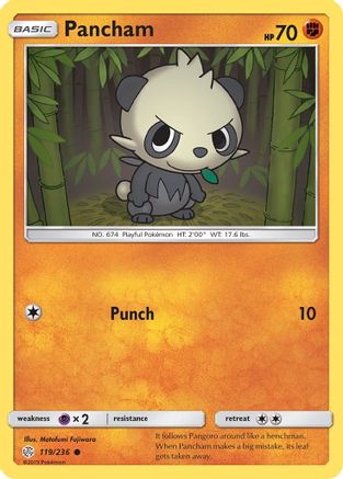 Pancham 119  - Reverse Holofoil SM  Cosmic Eclipse