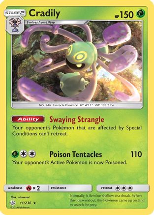 Cradily 011/236  SM  Cosmic Eclipse