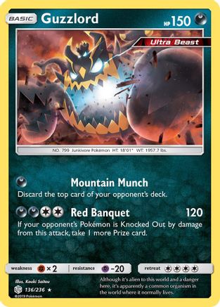 Guzzlord 136/236  - Holofoil SM  Cosmic Eclipse