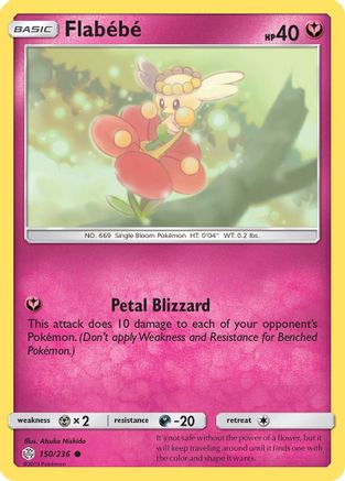 Flabebe 150/236  - Reverse Holofoil SM  Cosmic Eclipse