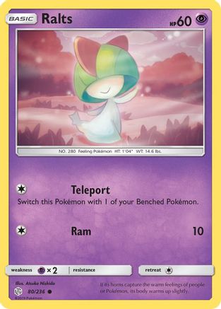 Ralts 080/236  - Reverse Holofoil SM  Cosmic Eclipse