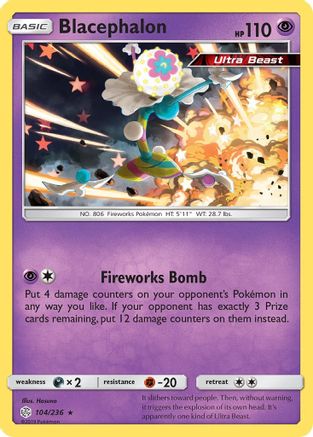 Blacephalon 104/236  - Holofoil SM  Cosmic Eclipse