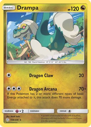 Drampa 159/236  - Reverse Holofoil SM  Cosmic Eclipse