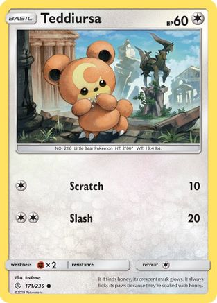 Teddiursa 171/236  SM  Cosmic Eclipse