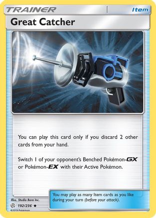 Great Catcher 192/236  - Reverse Holofoil SM  Cosmic Eclipse