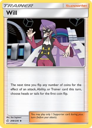 Will 208/236  - Reverse Holofoil SM  Cosmic Eclipse