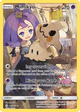 Mimikyu (Secret) 245/236  - Holofoil SM  Cosmic Eclipse
