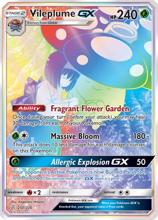 Vileplume GX (Secret) 250/236  - Holofoil SM  Cosmic Eclipse