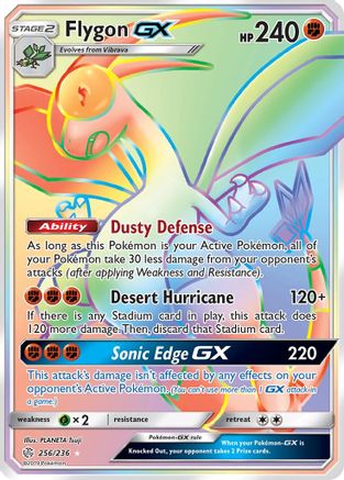Flygon GX (Secret) 256  - Holofoil SM  Cosmic Eclipse