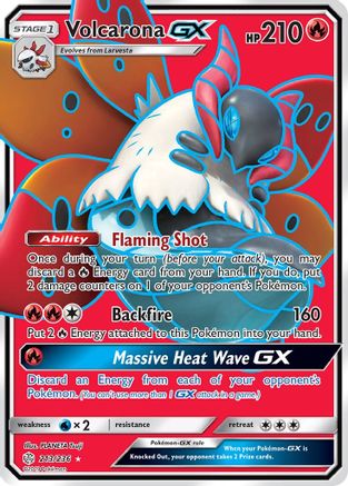 Volcarona GX (Full Art) 213/236  - Holofoil SM  Cosmic Eclipse