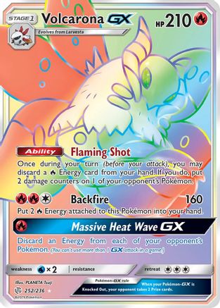 Volcarona GX (Secret) 252  - Holofoil SM  Cosmic Eclipse