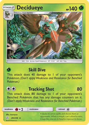 Decidueye 020/236  - Reverse Holofoil SM  Cosmic Eclipse