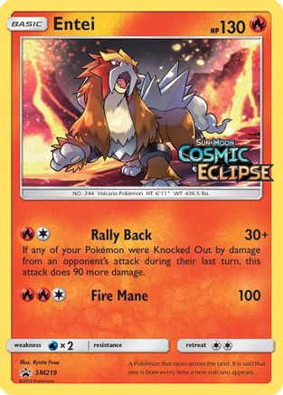 Entei (Prerelease) SM219  - Holofoil SM Promos