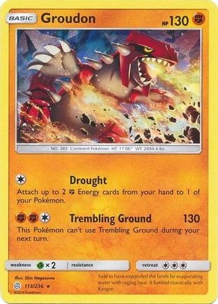 Groudon (Cracked Ice Holo) 113/236  - Holofoil Deck Exclusives