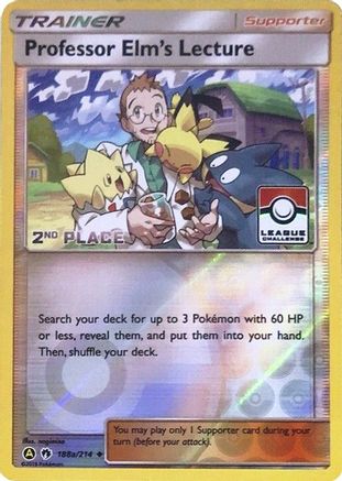 Professor Elm's Lecture (League Challenge) [2nd Place] 188a/214  - Reverse Holofoil League & Championship Cards