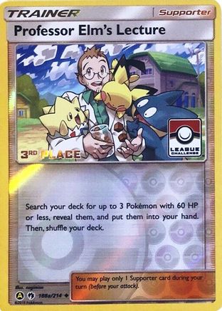 Professor Elm's Lecture (League Challenge) [3rd Place] 188a/214  - Reverse Holofoil League & Championship Cards