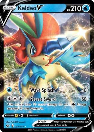 Keldeo V 053/202 - Holofoil Sword & Shield Base Set