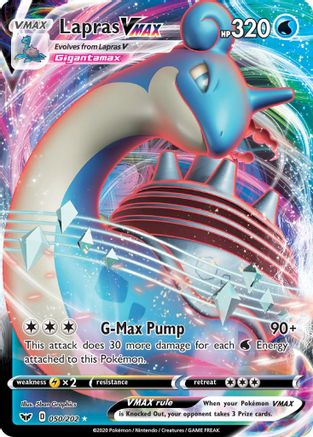 Lapras VMAX 050/202 - Holofoil Sword & Shield Base Set