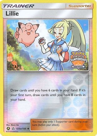 Lillie - 215a/156 (Regional Championships) [Staff] 125a/156  - Reverse Holofoil League & Championship Cards