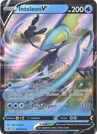 Inteleon V SWSH016  - Holofoil SWSH Sword & Shield Promo Cards