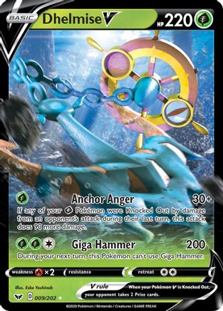 Dhelmise V 009/202 - Holofoil Sword & Shield Base Set
