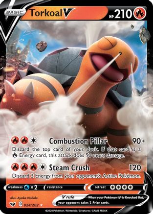 Torkoal V 024/202 - Holofoil Sword & Shield Base Set