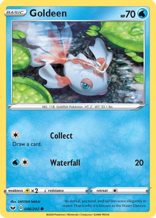 Goldeen (046) (046) 046/202 - Reverse Holofoil Sword & Shield Base Set