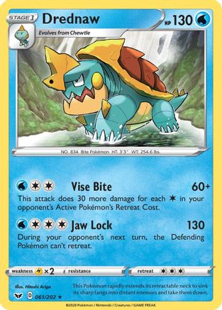 Drednaw 061/202 - Reverse Holofoil Sword & Shield Base Set