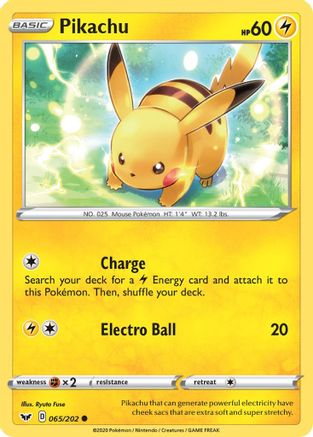 Pikachu 065/202 Sword & Shield Base Set