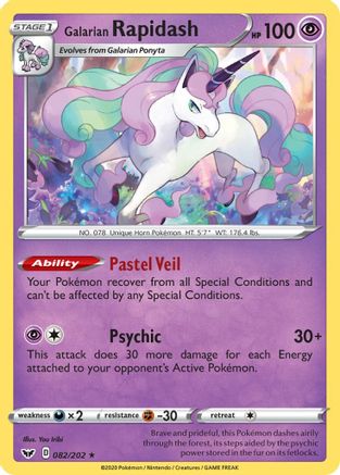 Galarian Rapidash 082/202 Sword & Shield Base Set