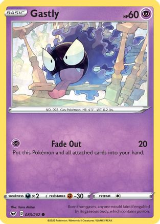 Gastly 083/202 Sword & Shield Base Set