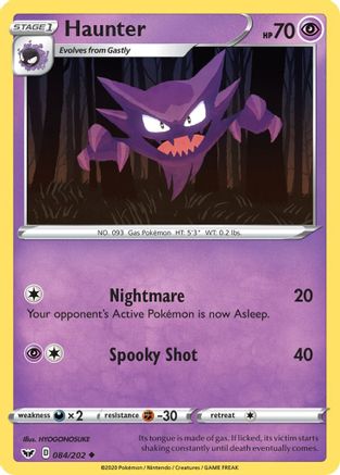 Haunter 084/202 Sword & Shield Base Set