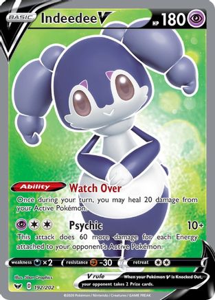 Indeedee V (Full Art) 192/202 - Holofoil Sword & Shield Base Set