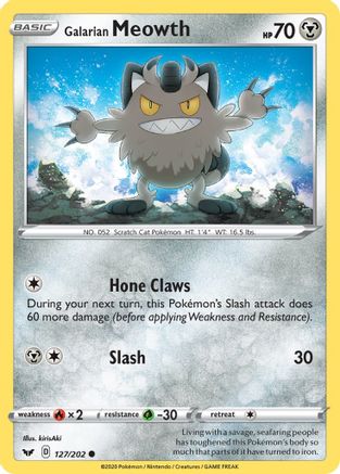 Galarian Meowth 127/202 Sword & Shield Base Set