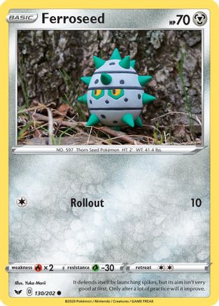 Ferroseed 130/202 - Reverse Holofoil Sword & Shield Base Set