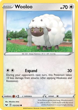 Wooloo (152) (152) 152/202 - Reverse Holofoil Sword & Shield Base Set