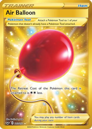 Air Balloon (Secret) 213/202 - Holofoil Sword & Shield Base Set